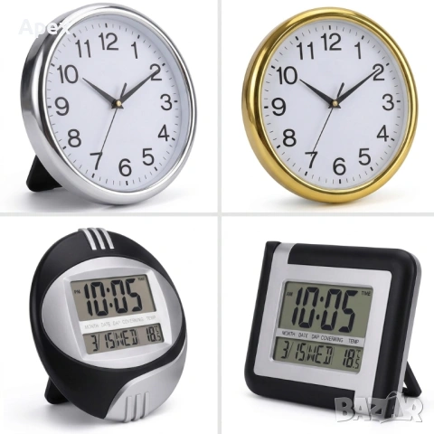 Дигитален Стенен Часовник с Термометър и Голям Дисплей. Електронни Стенни Часовници.Digital Clock, снимка 3 - Стенни часовници - 54072746