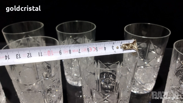 кристални чаши за вода , снимка 4 - Антикварни и старинни предмети - 52261910