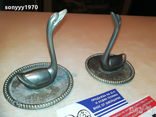 лебеди 2бр-внос франция-10х9х8см, снимка 12 - Колекции - 29631137