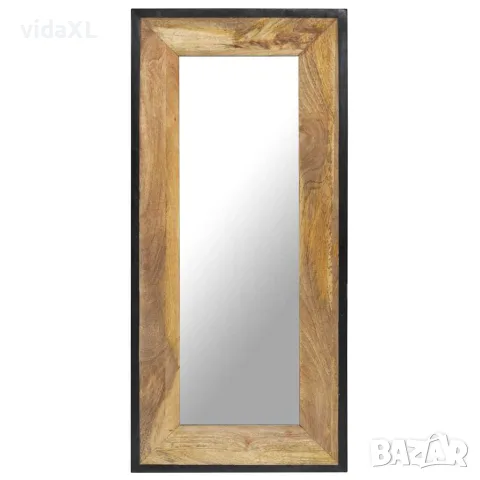 vidaXL Огледало, 110x50 см, мангово дърво масив