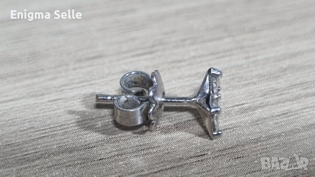 Злато, златна обеца Cielo Bianco с диаманти , снимка 2 - Обеци - 53375754