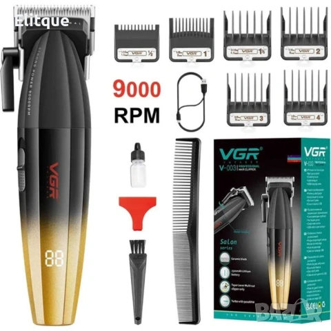 Професионална машинка за подстригване VGR V-003 – Златен цвят