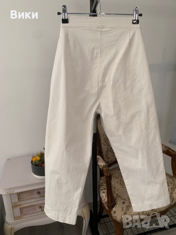 Бял панталон 3/4 в размер М, снимка 10 - Панталони - 44725531
