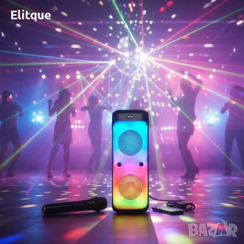 Караоке тонколона – 40W, Bluetooth, с микрофон и дистанционно управление, снимка 3 - Тонколони - 53120214