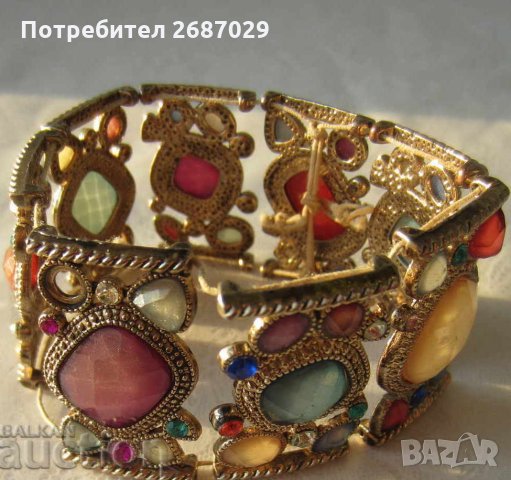  красива стара ГРИВНА с камъни, снимка 1