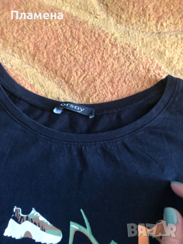 Черна нова тениска хс с цена 2 евро , снимка 2 - Тениски - 53929993