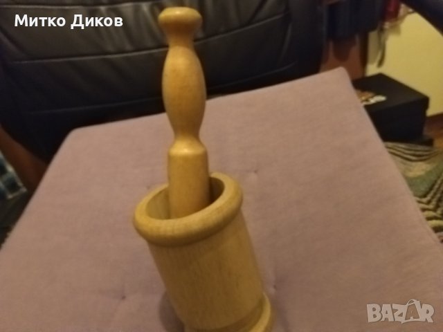 Тахан таханче чукало дървено ново Н-120мм на чукалото и фи 80 на 57мм, снимка 5 - Аксесоари за кухня - 38957510