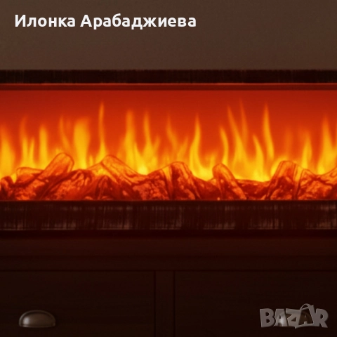 Изкуствена LED камина 24'' – уют и пламък без дим и поддръжка, снимка 3 - Декорация за дома - 52351081