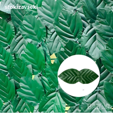 Ограда от зелени листа - панел за уединение с реалистичен вид 3 x 0,5 м, снимка 7 - Декорация за дома - 54088597