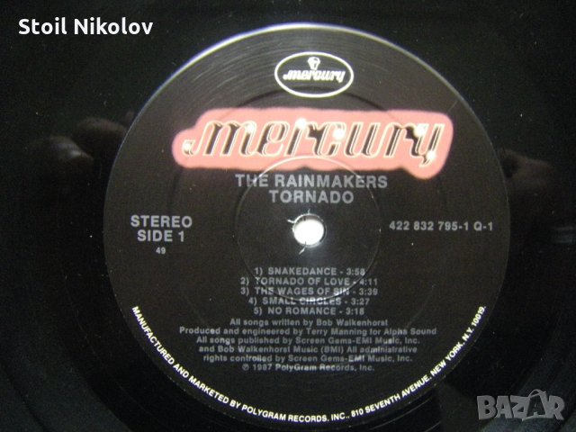 The Rainmakers – Tornado, Mercury – 422 832 795-1 Q-1, Specialty Records Corporation pressing qualit, снимка 4 - Грамофонни плочи - 35400785