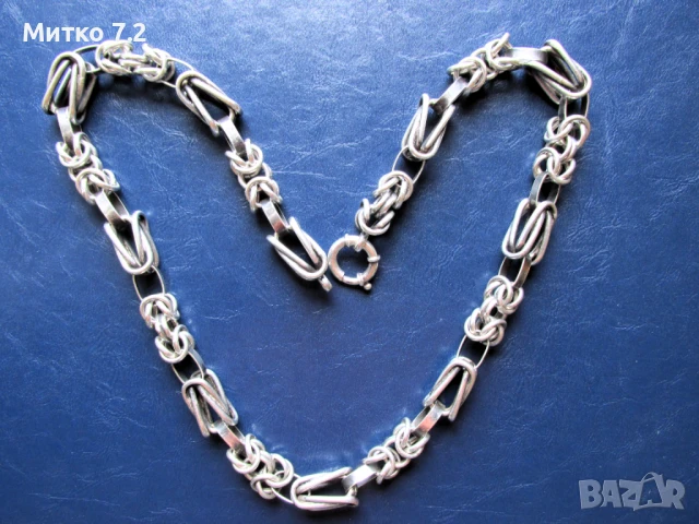 сребърен ланец - 11, снимка 2 - Колиета, медальони, синджири - 50872179
