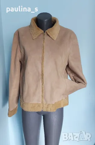 Два броя / Кожух цвят нюд"C & C"и кафяв / подплата с косъм , снимка 4 - Якета - 48686080