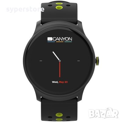 Смарт часовник CANYON CNS-SW81BG Стилен, спортен, смарт часовник Oregano Черно - зелен, снимка 3 - Друга електроника - 30534090