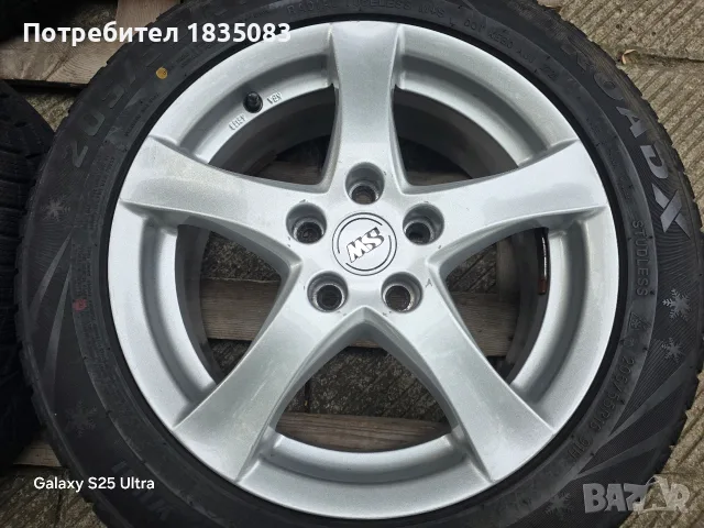 Лети джанти 16ки 5х108 Borbet + зимни гуми 205/55/16 RoadX, снимка 6 - Гуми и джанти - 56246312