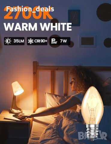 Нов Комплект Bonlux 10x 7W E12 Крушки 2700K Топла Светлина, снимка 2 - Крушки - 42745191