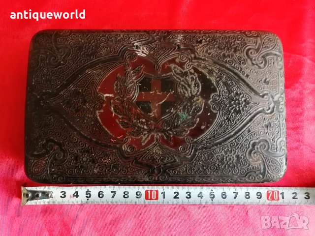 Много Стара Немска Ламаринена ,Метална Кутия 1896г., снимка 6 - Антикварни и старинни предмети - 35417694