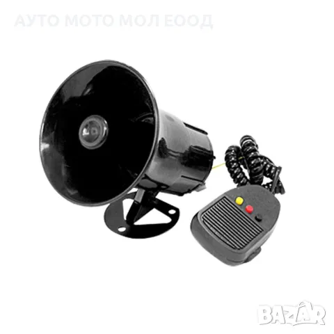 Сирена полицейска с мегафон и микрофон, 3 мелодии - 12V/50W, снимка 6 - Аксесоари и консумативи - 49902632