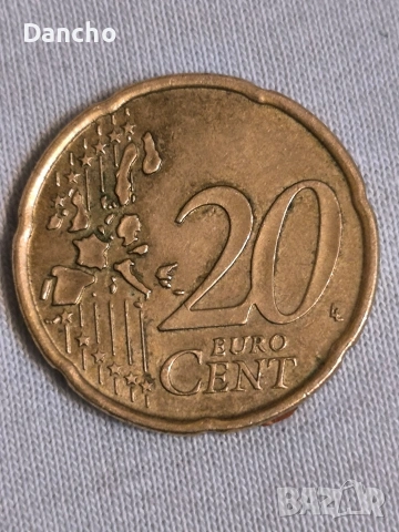 Монета 20 евро цента , снимка 2 - Нумизматика и бонистика - 53374981