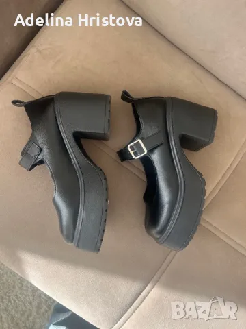 Черни обувки размер 39 еко кожа топ тренд, снимка 7 - Дамски обувки на ток - 47682430