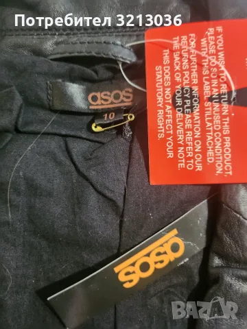 Кожено яке ASOS, снимка 2 - Якета - 55953373
