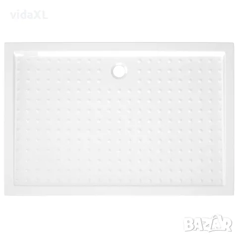 vidaXL Душ корито с точки, бяло, 80x120x4 см, ABS, снимка 5 - Душ кабини и вани - 56146079