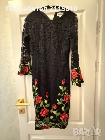 Дамска елегантна рокля дантела 