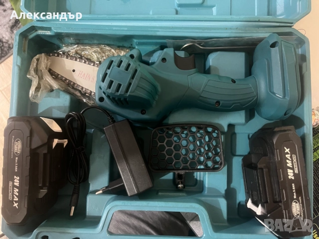 Мини акумулаторен верижен трион, снимка 2 - Куфари с инструменти - 52030280