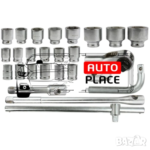 Шестостенно камионско гедоре 26 части 3/4″ и 1″ 21 – 65 мм Mar-Pol, снимка 9 - Гедорета - 53936073