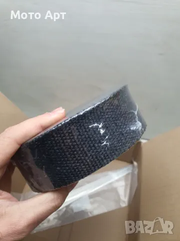 Сиво Черна Ролка за увиване на Ауспух тръби на мотоциклет мотор Мото Аксесоар, снимка 3 - Аксесоари и консумативи - 48801902