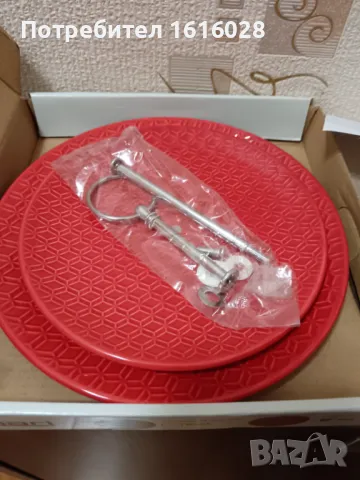 Нов порцеланов поднос - стойка за мъфини,сладки,бонбони и др. на две нива., снимка 9 - Аксесоари за кухня - 46504234