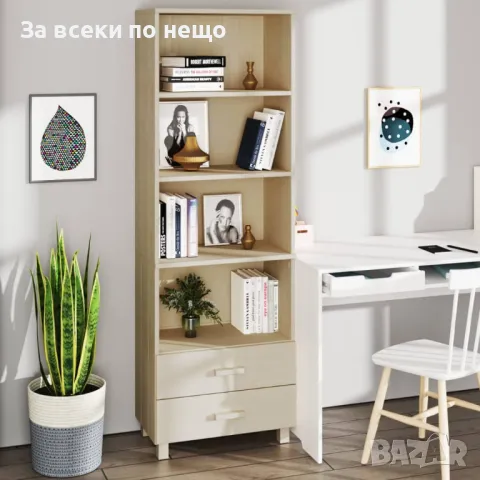 Висок шкаф, меденокафяв, 60x35x180 см, борово дърво масив, снимка 7 - Шкафове - 48924888