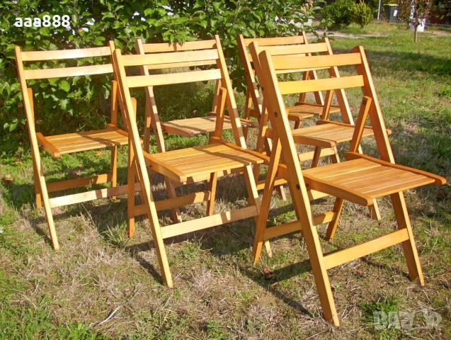 Столове сгъваеми парен бук комплект