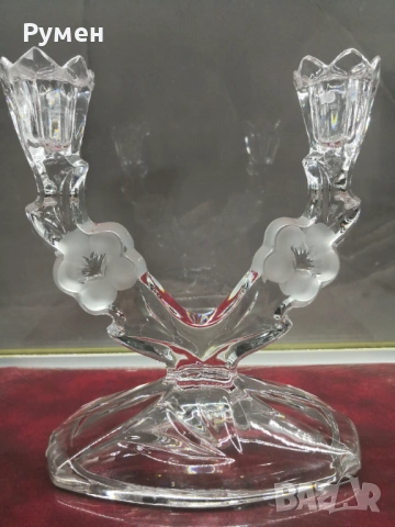 Винтидж кристален свещник 