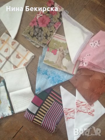 Комплект ретро памучни ностни кърпички , снимка 1