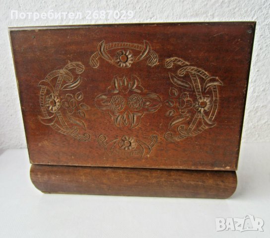 дървена стара красива кутия с дърворезба, снимка 2 - Други - 33808957