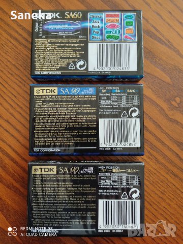 TDK SA 60,90, снимка 2 - Аудио касети - 40118215