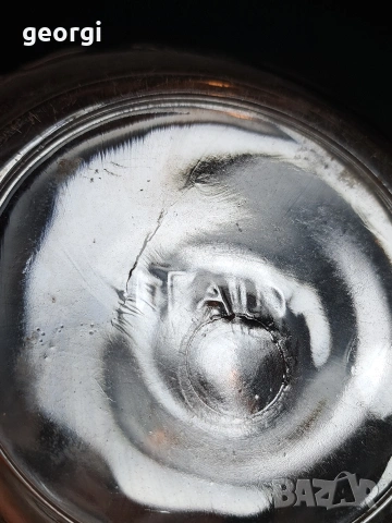 ретро италиански релефен стъклен буркан 5 литра 34/3, снимка 5 - Аксесоари за кухня - 53932663