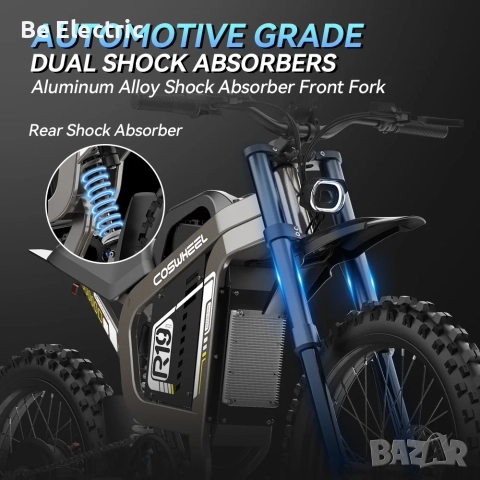 НОВО!! Електрически OFF ROAD Велосипед Coswheel R19 6000W 72V/40AH , снимка 5 - Велосипеди - 51971438
