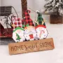 5332 Дървена коледна украса Гномчета Home Sweet Gnome, снимка 4