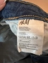 H&M Дамски сини дънки 44 размер 70% памук 28% полиестер 2% еластант с джобове и ципове на крачолите , снимка 7