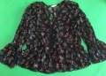Черна блуза на цветя, снимка 2