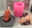 3D 2 ръце длани в Молитва силиконов молд форма калъп фондан гипс свещ декор смола, снимка 4