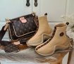 Дамски боти и чанта Louis Vuitton код 135, снимка 1 - Дамски ежедневни обувки - 35483932