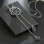Дамско колие Черна роза, снимка 2