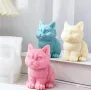3D Едро Коте котка силиконов молд форма фондан свещ гипс шоколад декор смола, снимка 5