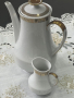 Порцелан Winterling Bavaria чайник с Латиера с златисто, снимка 9