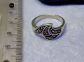 СКЪПЕЦЕНЕН МАРКАЗИТЕН СРЕБЪРЕН ПРЪСТЕН СРЕБРО 925 РЪЧНА ЮВЕЛИРНА ИЗРАБОТКА 47959, снимка 6