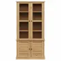 vidaXL Стъклен шкаф витрина VIGO 85x35x170 см бор масив, снимка 4