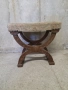 Старинна дървена табуретка в стил Бидермайер, снимка 2