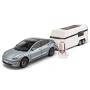 Метални коли: Tesla Model 3 с кемпер ремарке RV метален модел 1:24, снимка 3